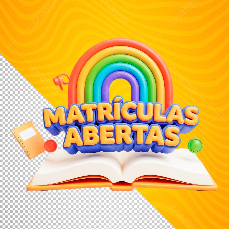 Matrículas Abertas Educação Infantil PSD Editável