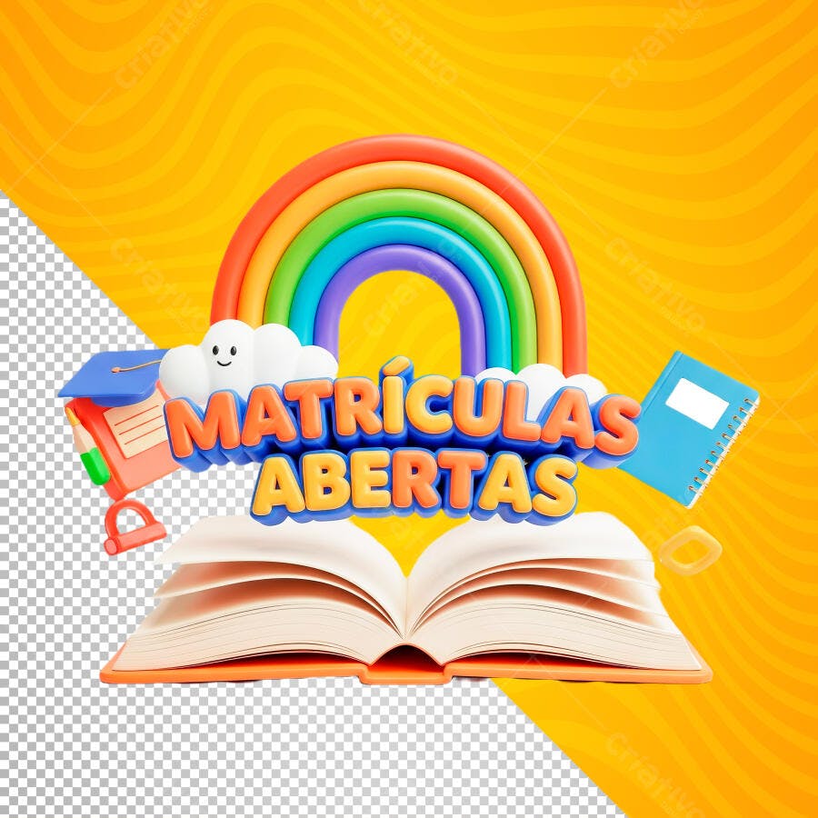 Matrículas Abertas Escola Infantil PSD Editável
