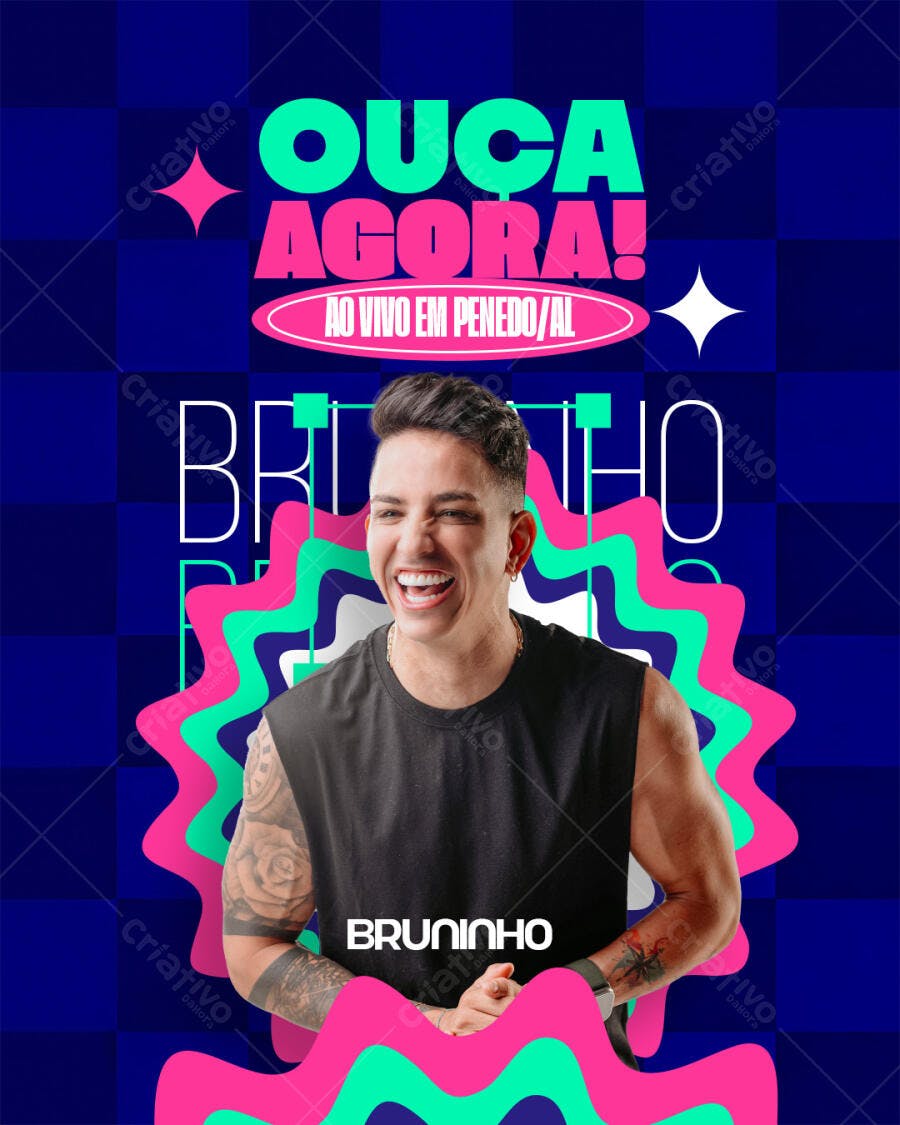 Post Instagram Show Música Ao Vivo PSD Editável