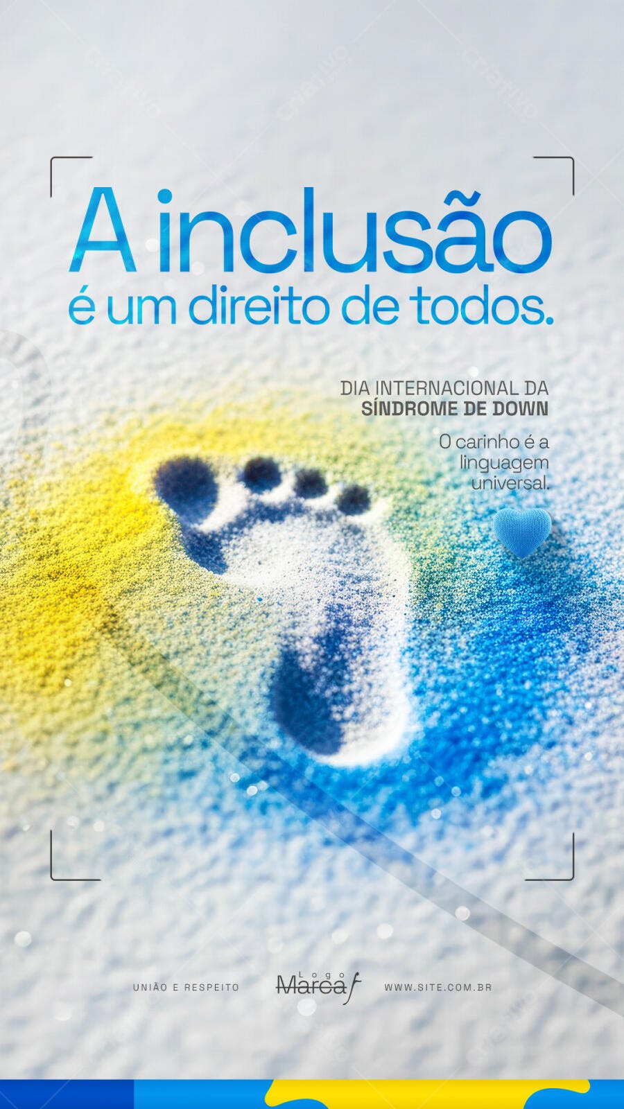 Post Instagram Dia Internacional Síndrome de Down PSD Editável