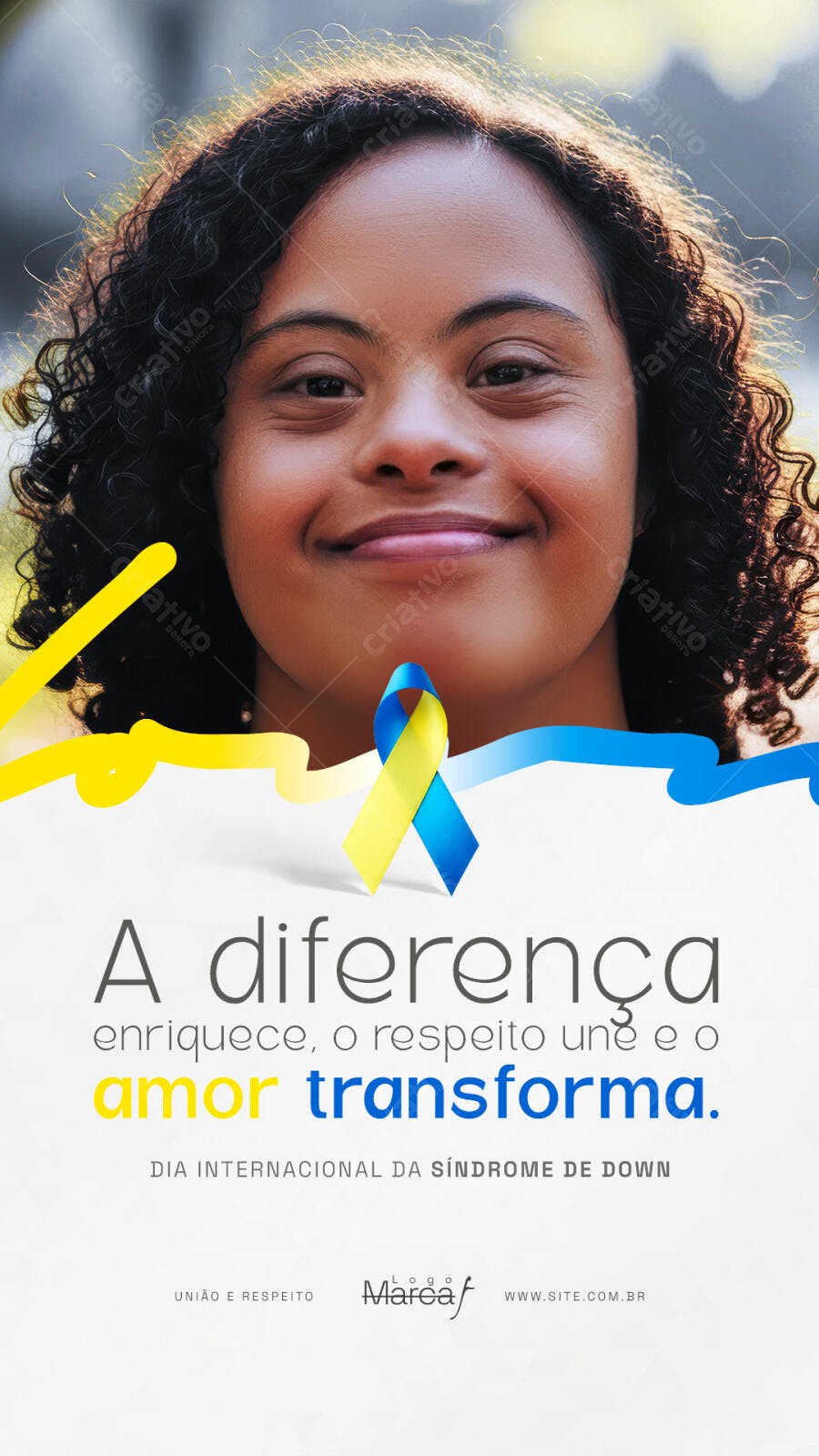 Story Dia Internacional da Síndrome de Down PSD Editável