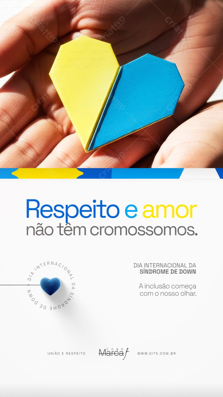 Post Dia Internacional da Síndrome de Down PSD Editável