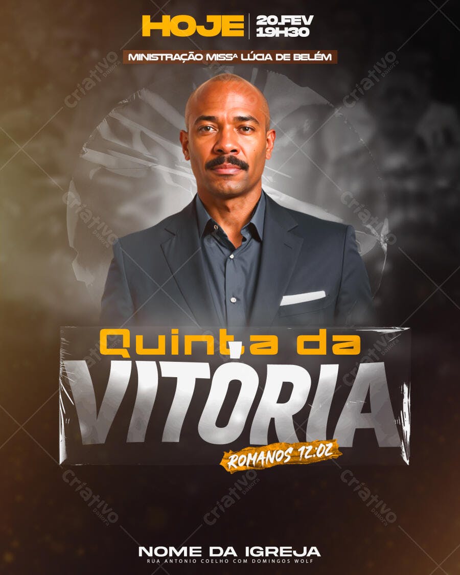 Flyer Evento Igreja Quinta da Vitória PSD Editável