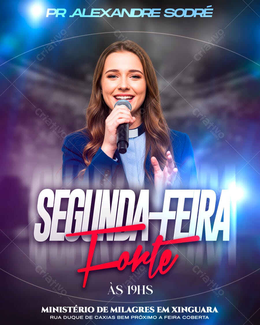 Flyer Evento Religioso Igreja Cristã PSD Editável