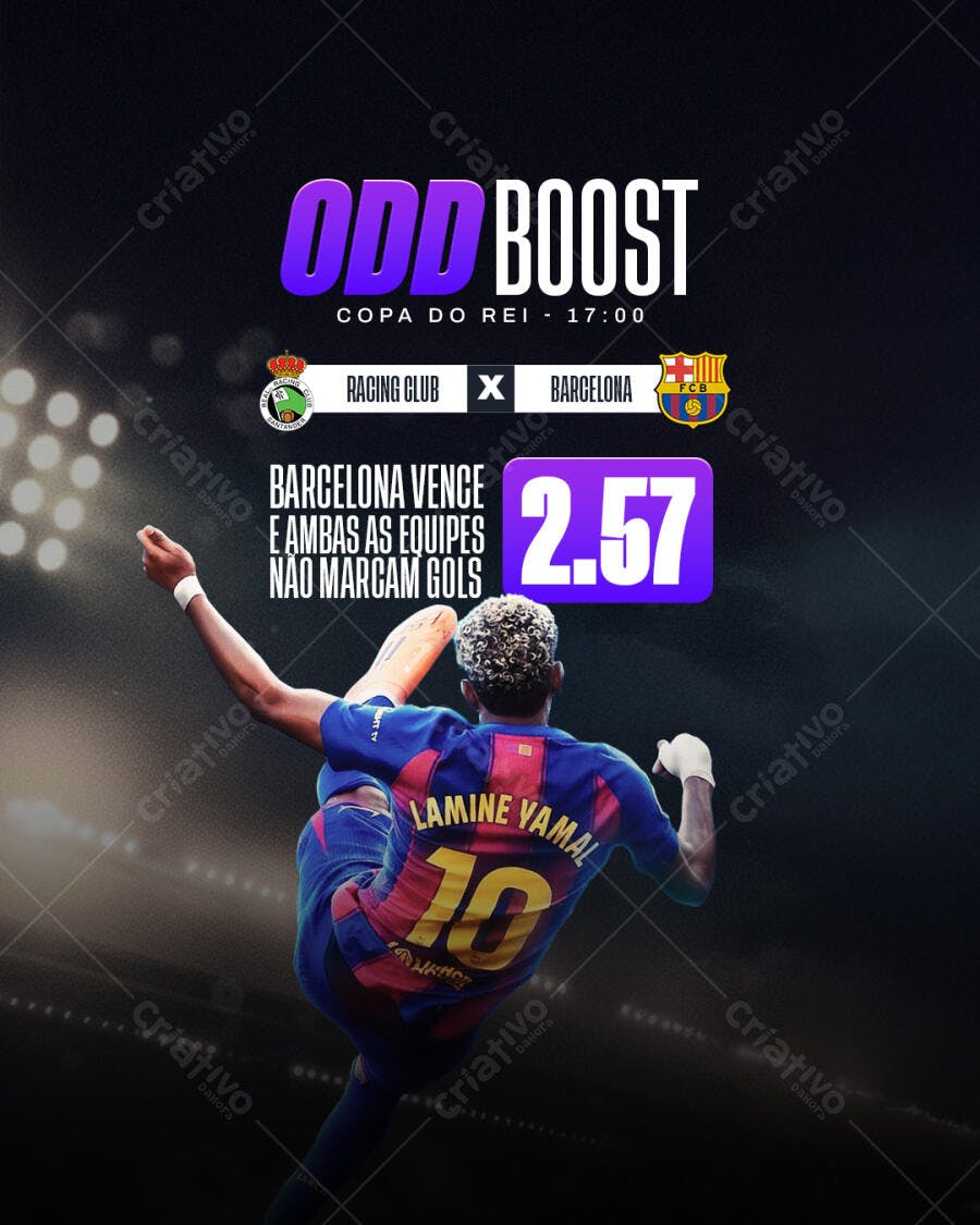 Post Instagram Futebol Apostas Esportivas PSD Editável