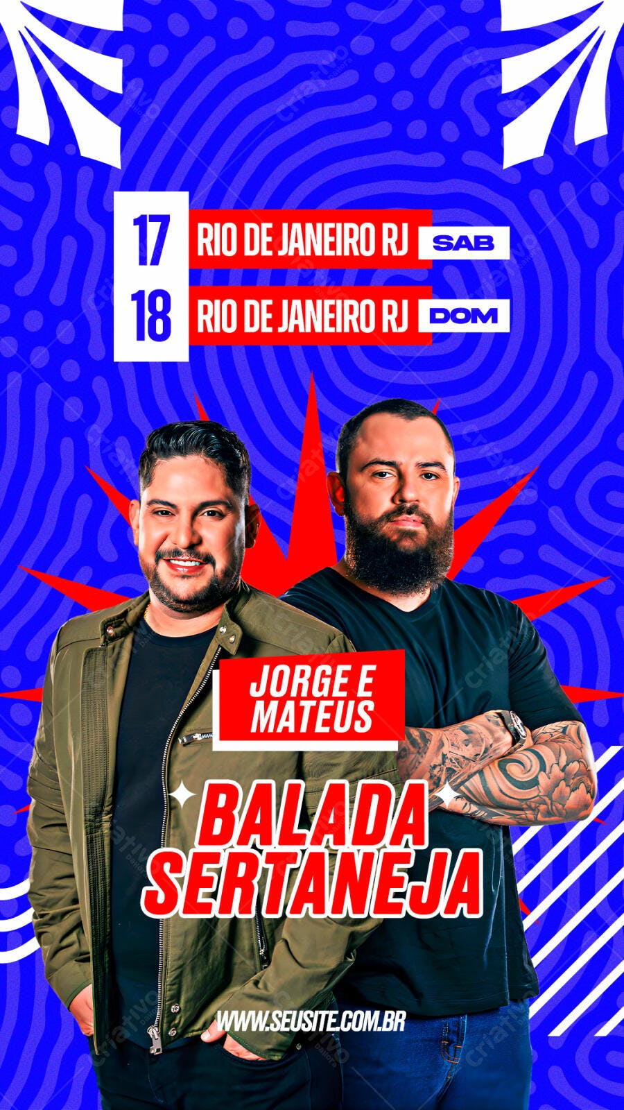 Story Instagram Balada Sertaneja Jorge e Mateus PSD Editável