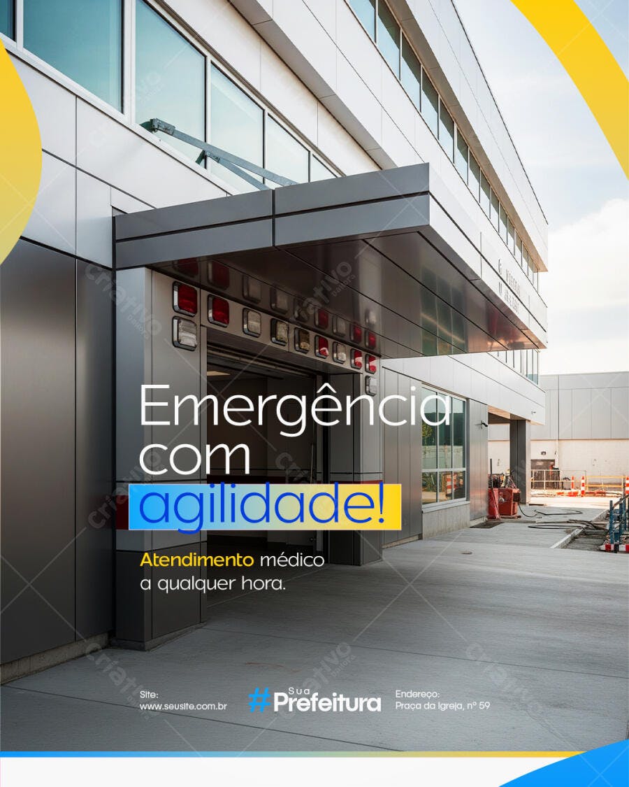 Flyer Emergência Hospital Clínica Médica PSD Editável