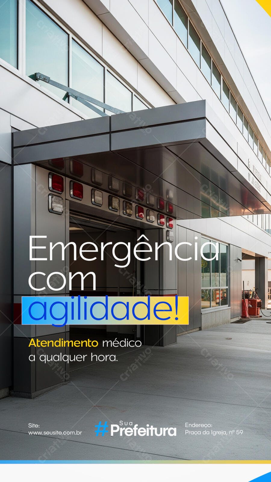 Story Instagram Emergência Hospitalar Saúde PSD Editável