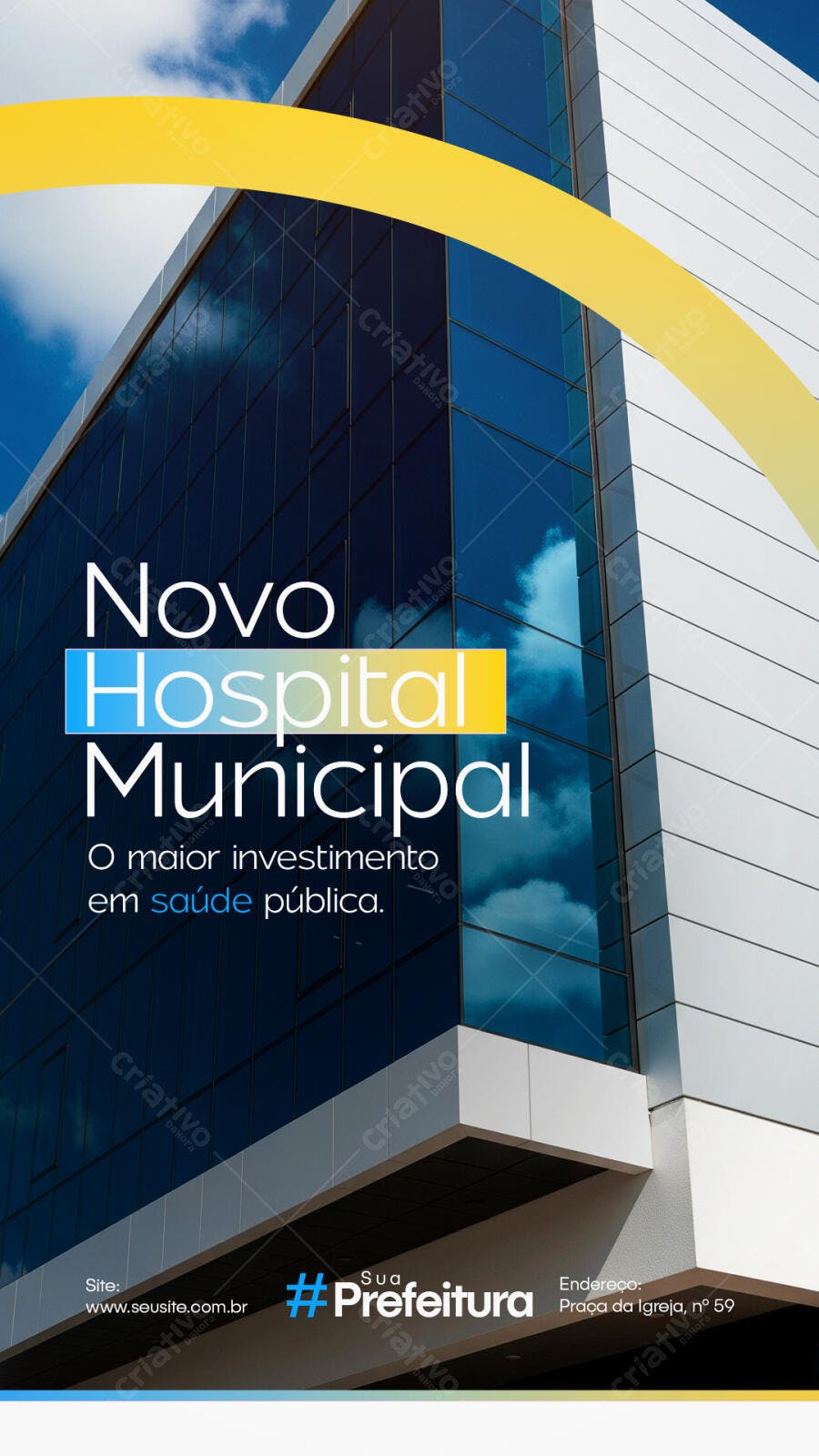 Story Instagram Novo Hospital Municipal PSD Editável