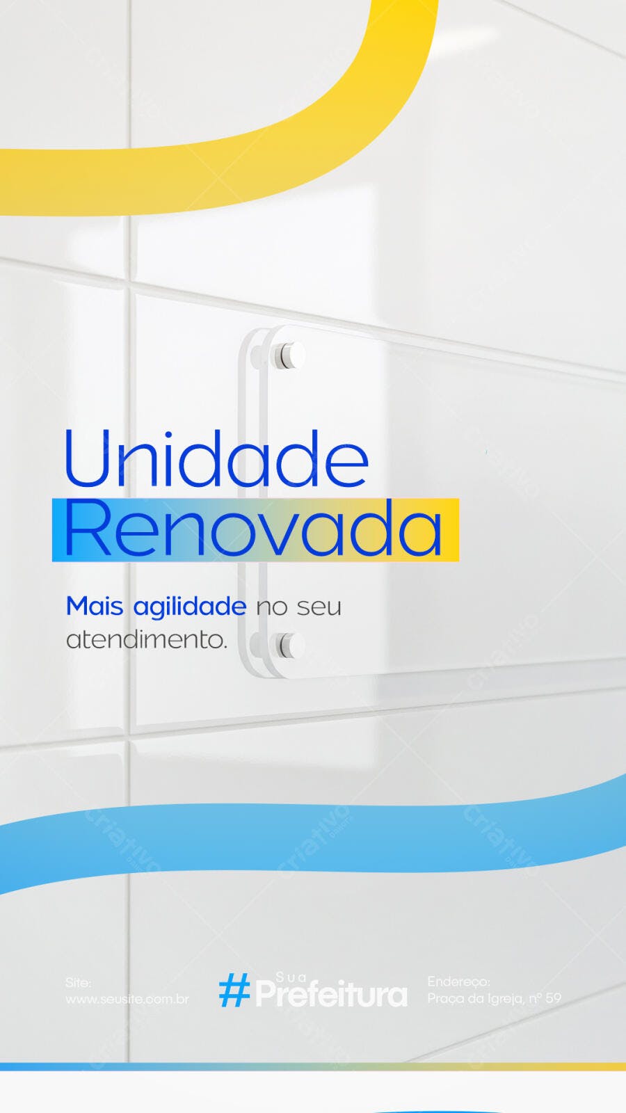 Post para Rede Social Unidade Renovada Prefeitura PSD Editável