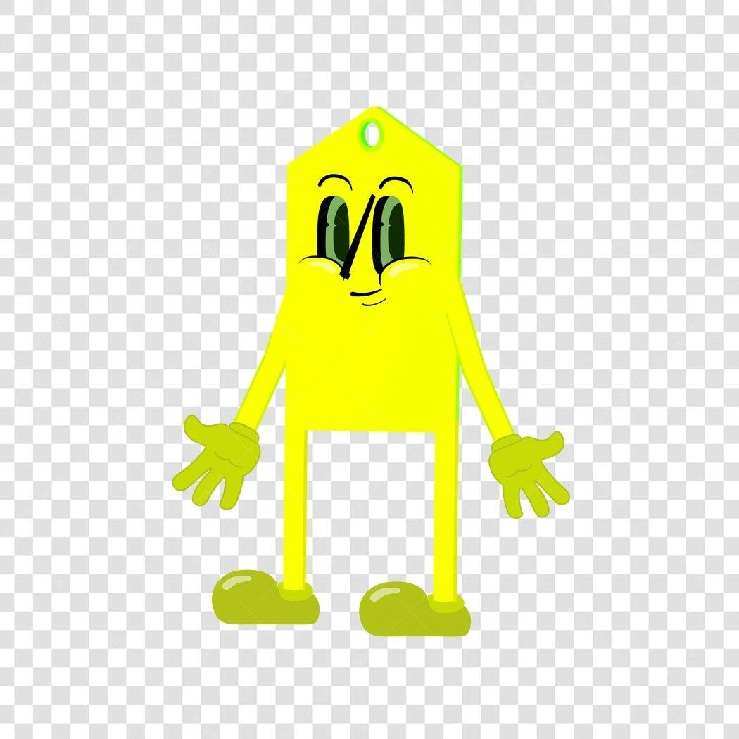 Personagem Ilustrado Amarelo Caricatura Engraçada PNG Fundo Transparente