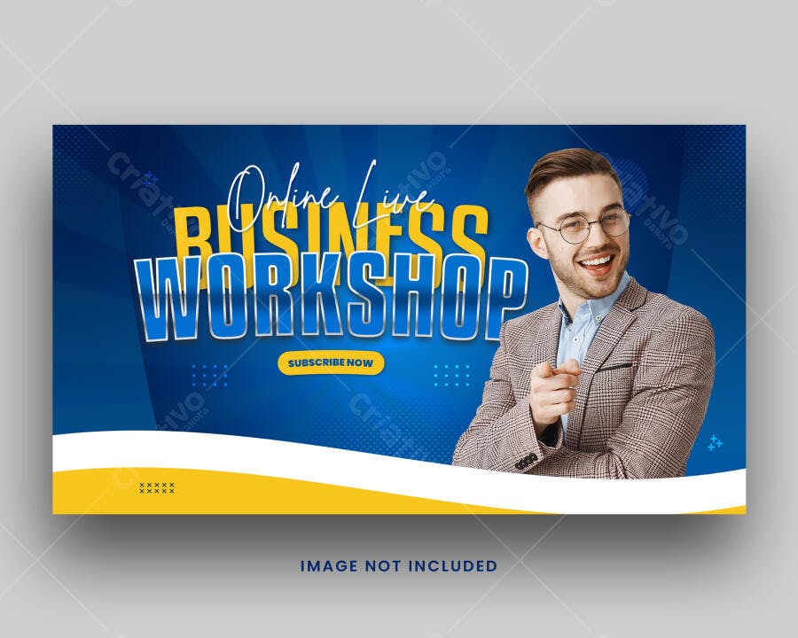 Banner Online Live Business Workshop PSD Editável