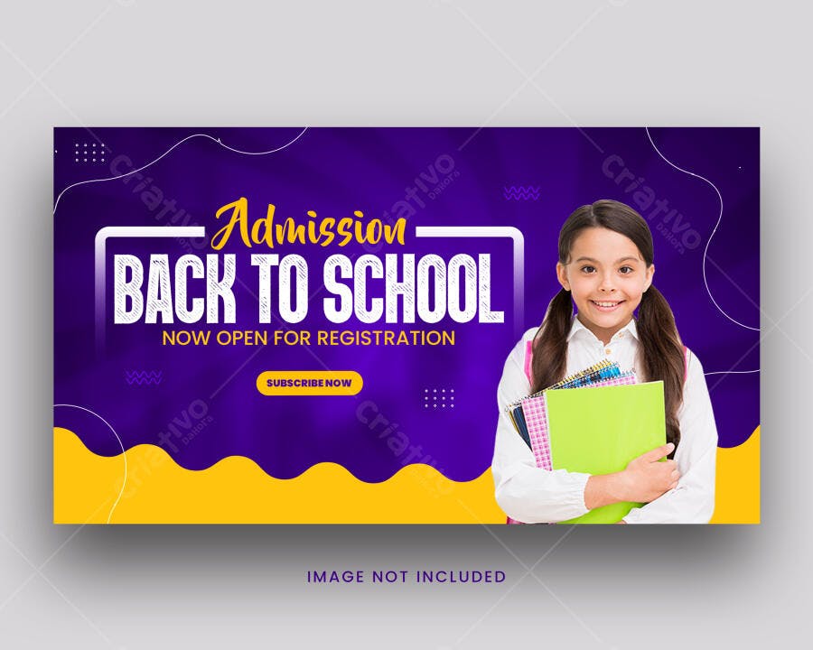 Banner Volta às Aulas Matrículas Abertas PSD Editável