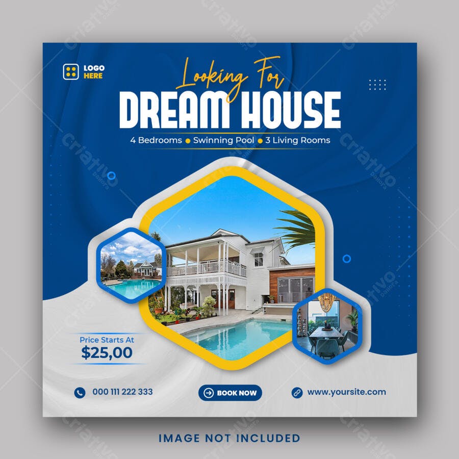 Post Instagram Imobiliária Casa dos Sonhos PSD Editável