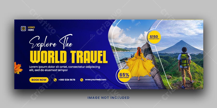 Capa Facebook Agência Viagens Turismo PSD Editável