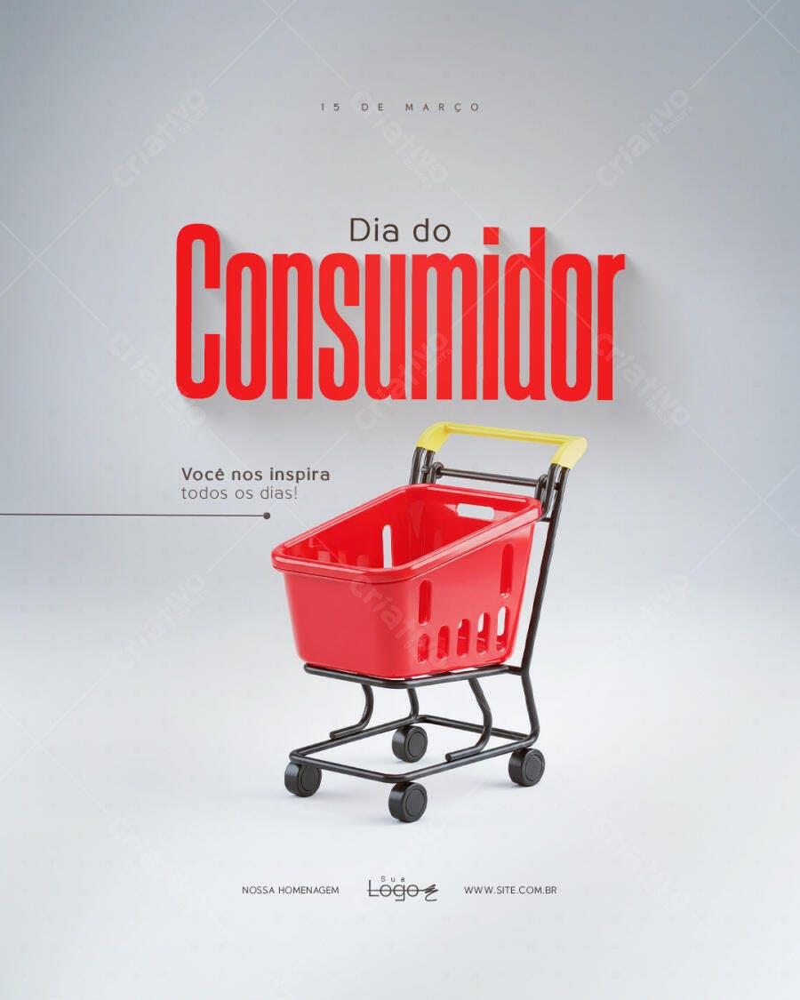 Post Instagram Dia do Consumidor Março PSD Editável
