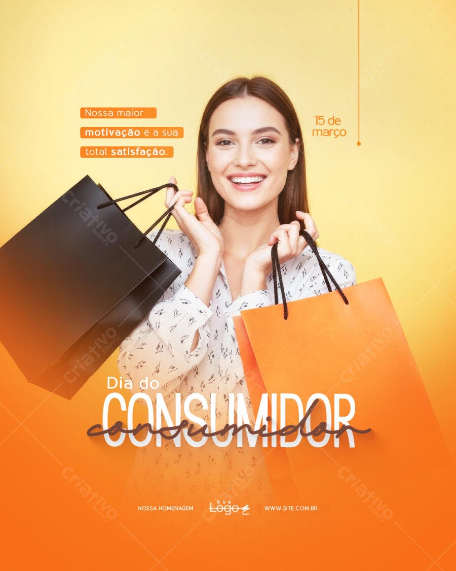 Post Instagram Dia do Consumidor 15 de Março PSD Editável