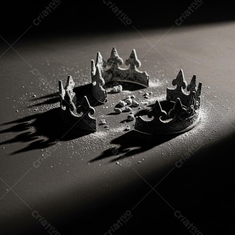 Foto Coroa Quebrada Coroas Fragmentadas Fundo Escuro