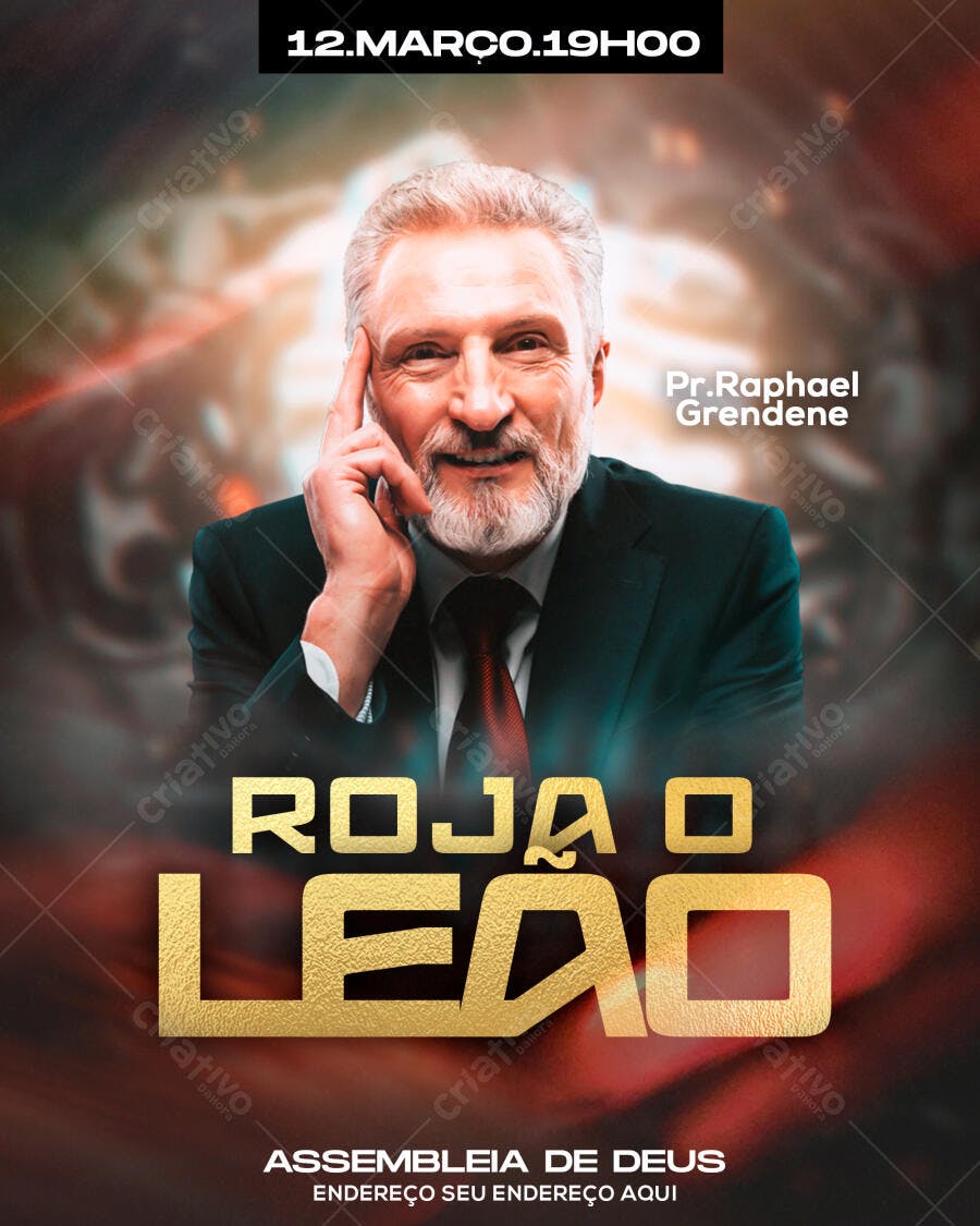 Flyer Evento Religioso Igreja Assembleia de Deus PSD Editável