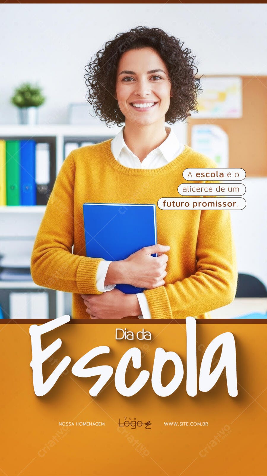 Story Instagram Dia da Escola Educação PSD Editável