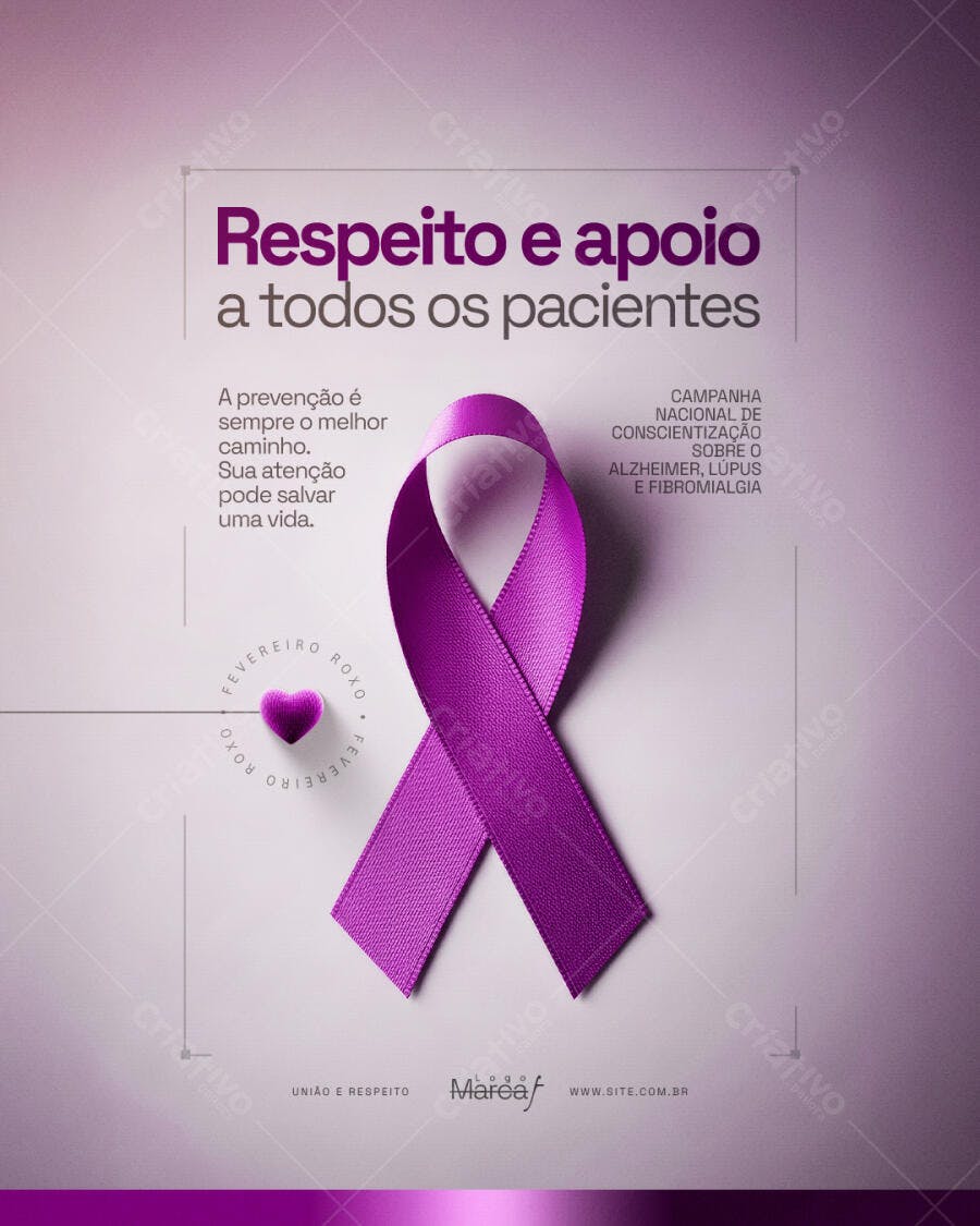 Flyer Campanha Conscientização Doenças Raras PSD Editável