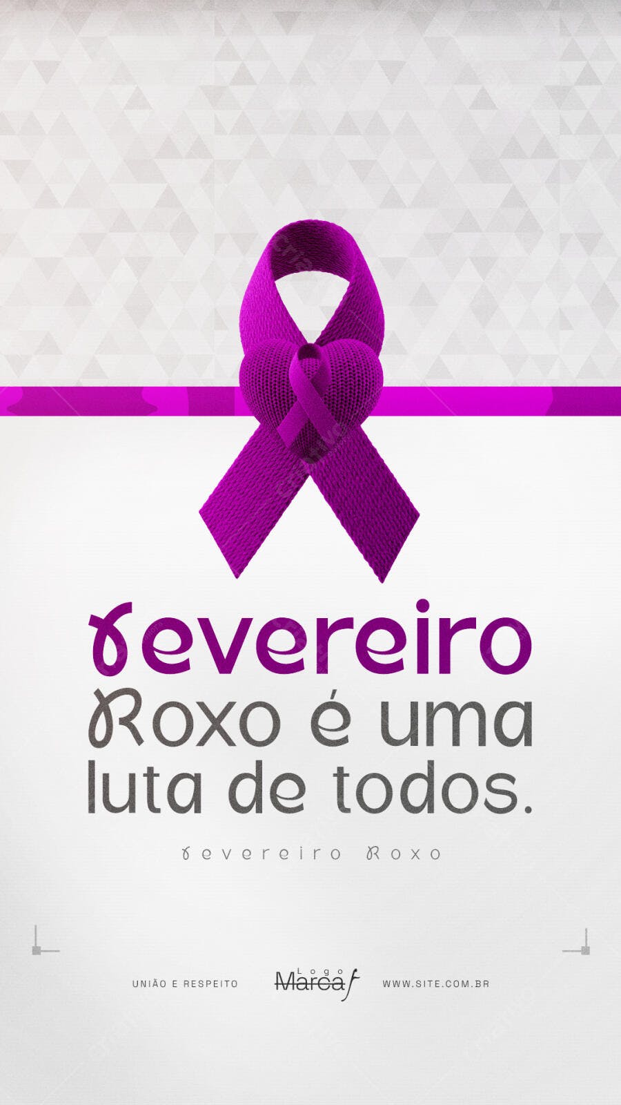 Story Fevereiro Roxo Conscientização Saúde PSD Editável