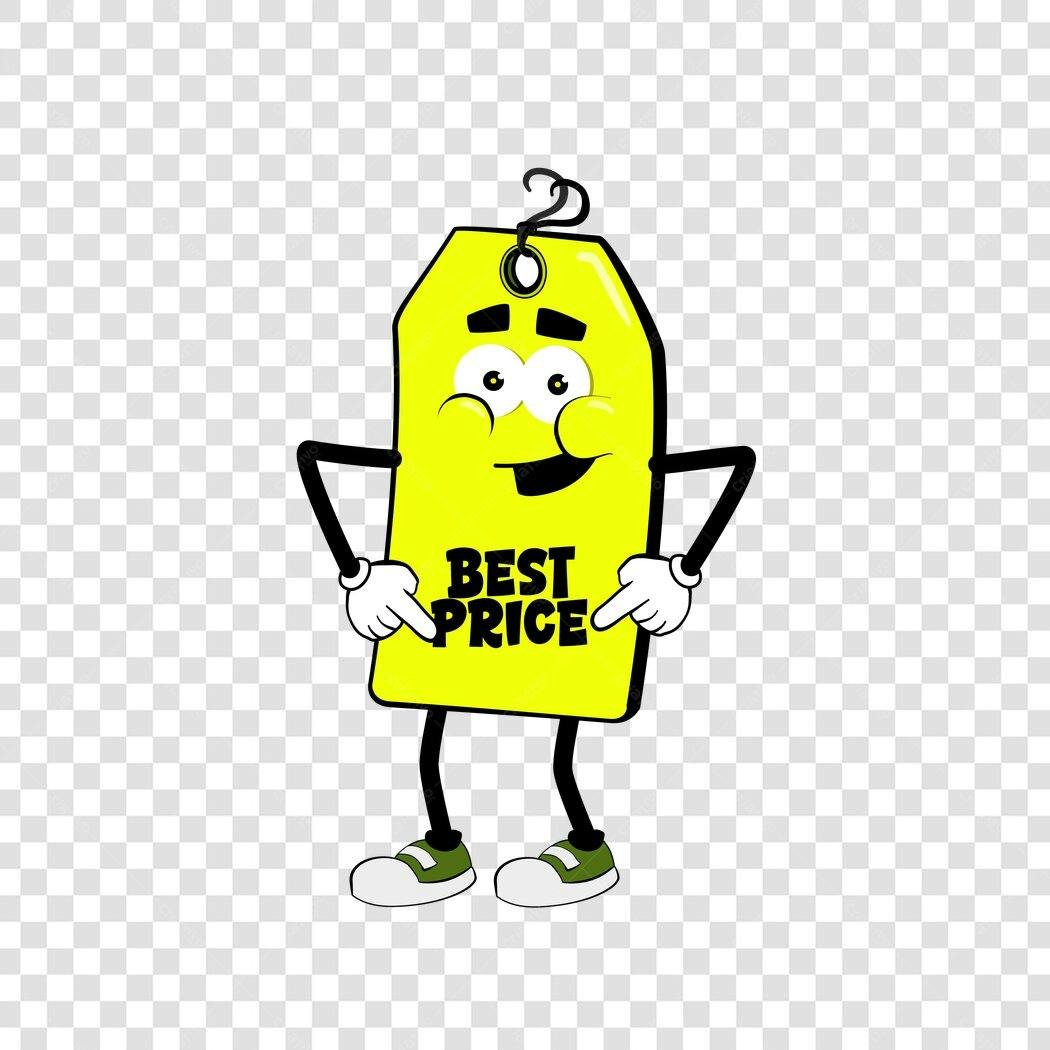 Personagem Ilustrado Etiqueta Preço Best Price PNG Fundo Transparente