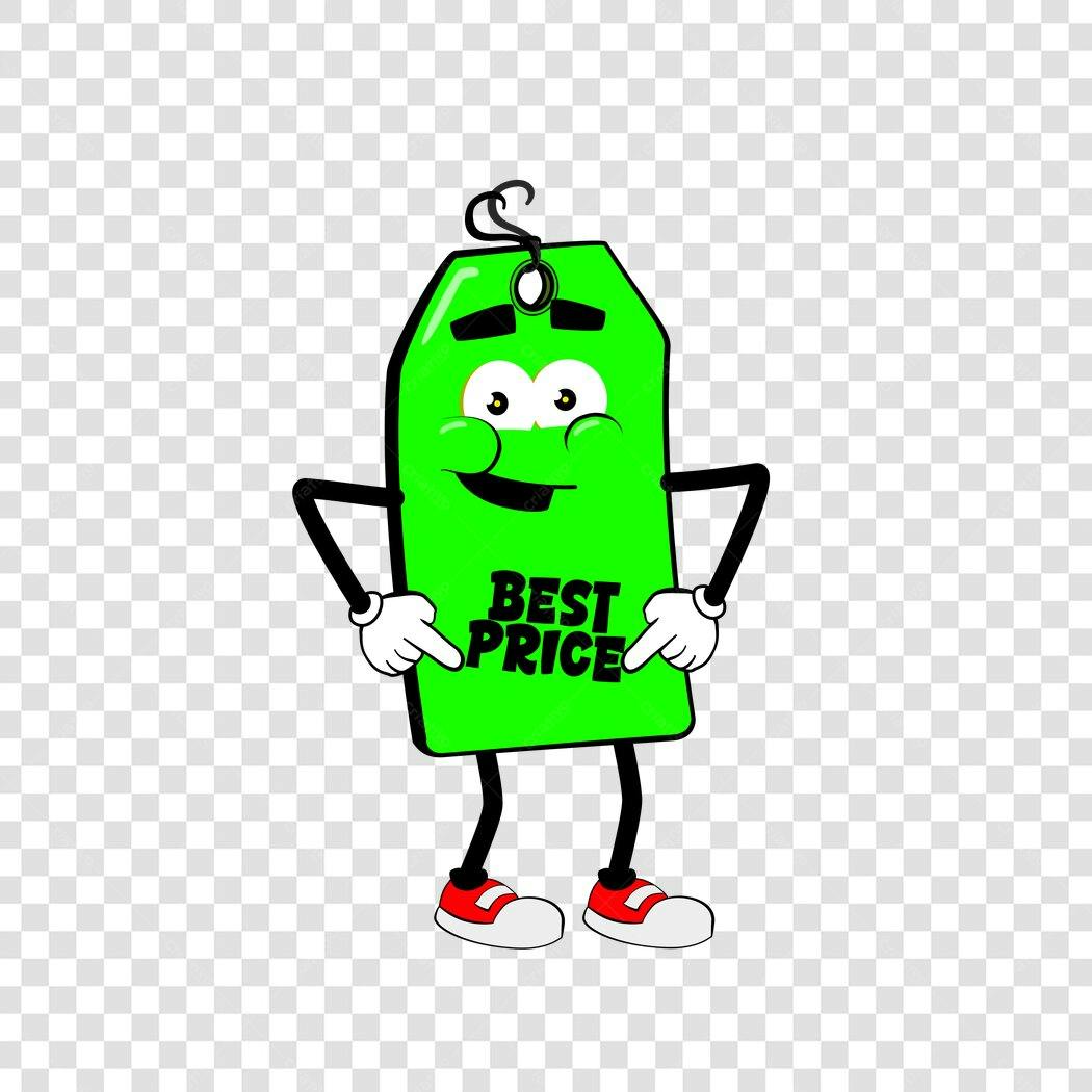 Personagem Ilustrado Etiqueta Preço Best Price PNG Fundo Transparente