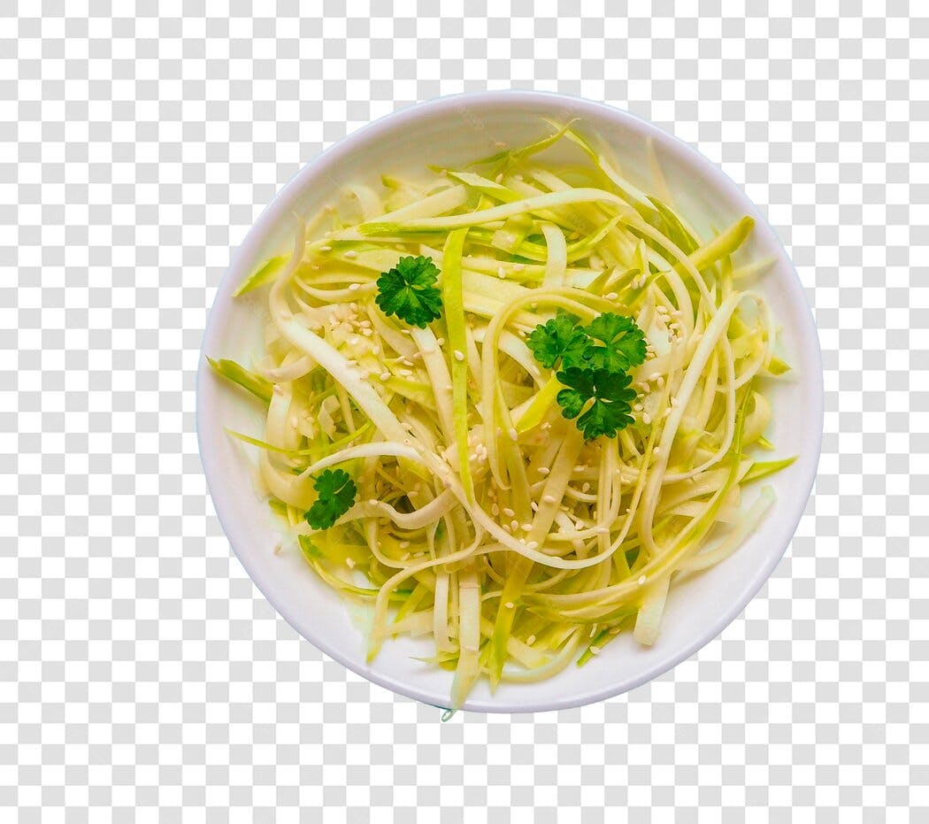 Foto Recortada Salada de Pepino Fresca PNG Fundo Transparente