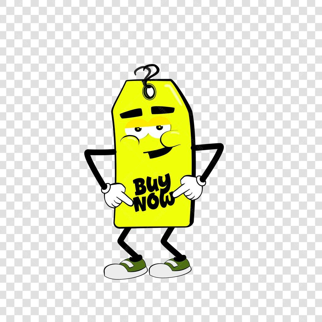 Personagem Etiqueta Preço Buy Now PNG Fundo Transparente