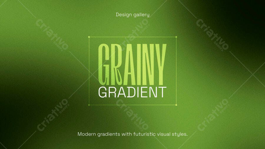 Fundo Gradiente Granulado Verde Moderno PSD Editável