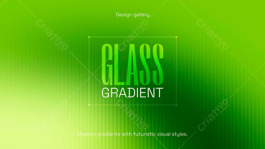 Fundo Gradiente Verde Moderno Estilo Glass PSD Editável