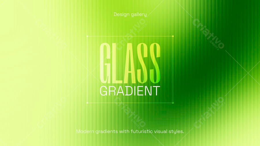 Fundo Gradiente Vidro Verde Abstrato PSD Editável