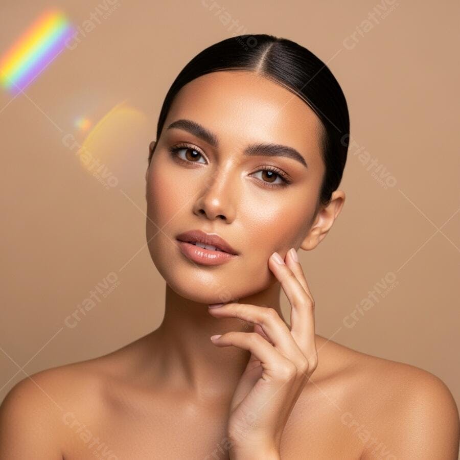 Foto Retrato Mulher Jovem Beleza Natural Skincare Studio