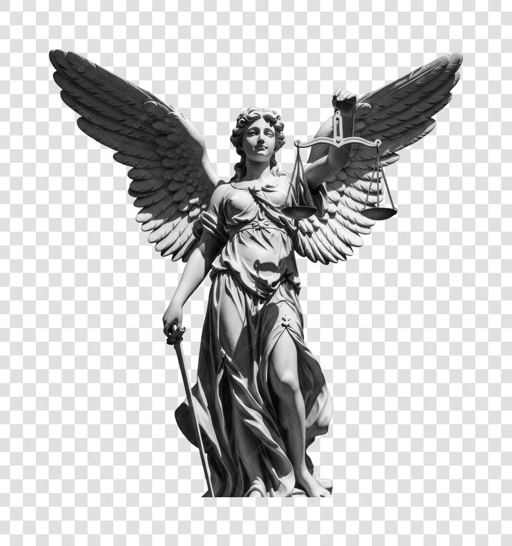Foto Recortada Estátua Justiça Têmis Balança PNG Fundo Transparente