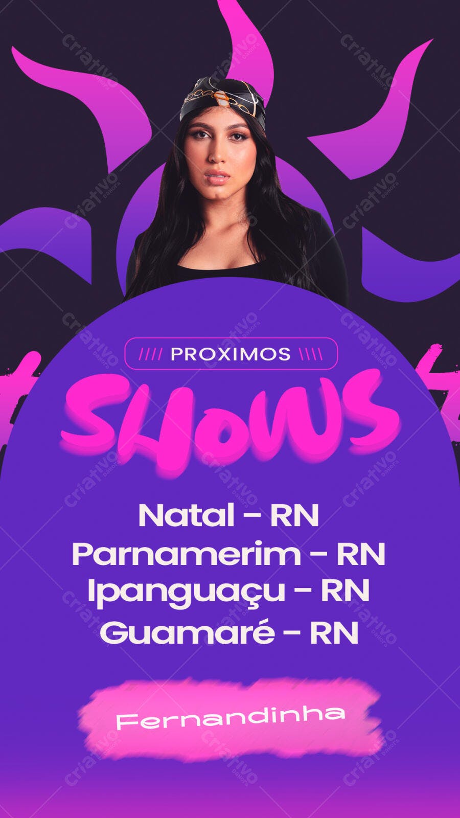 Story Instagram Próximos Shows Artista PSD Editável
