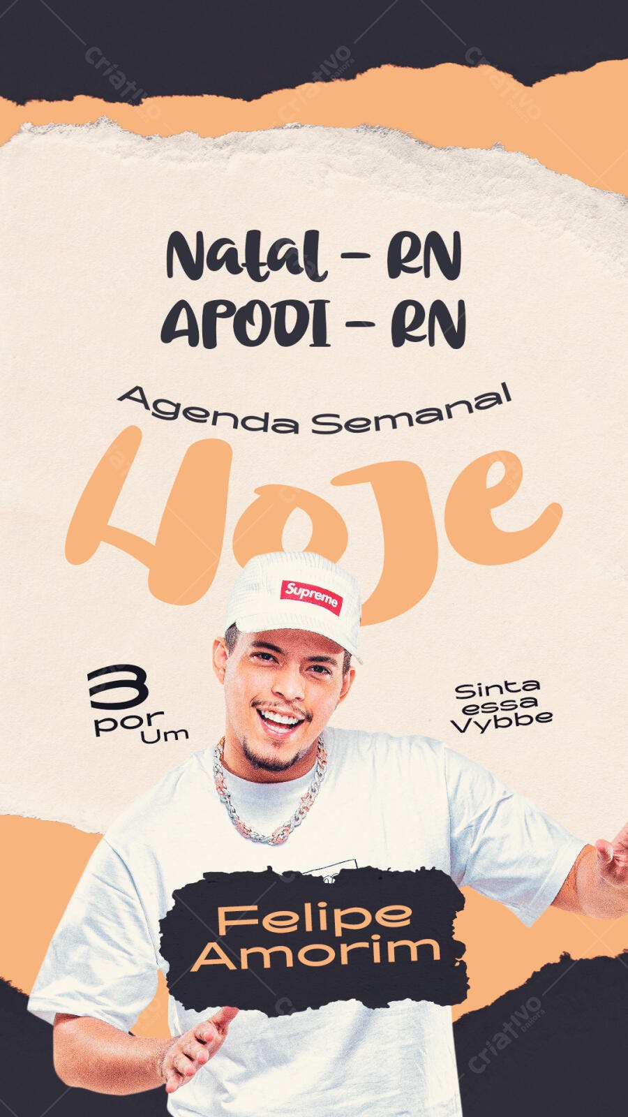 Story Instagram Agenda Semanal Evento Musical PSD Editável