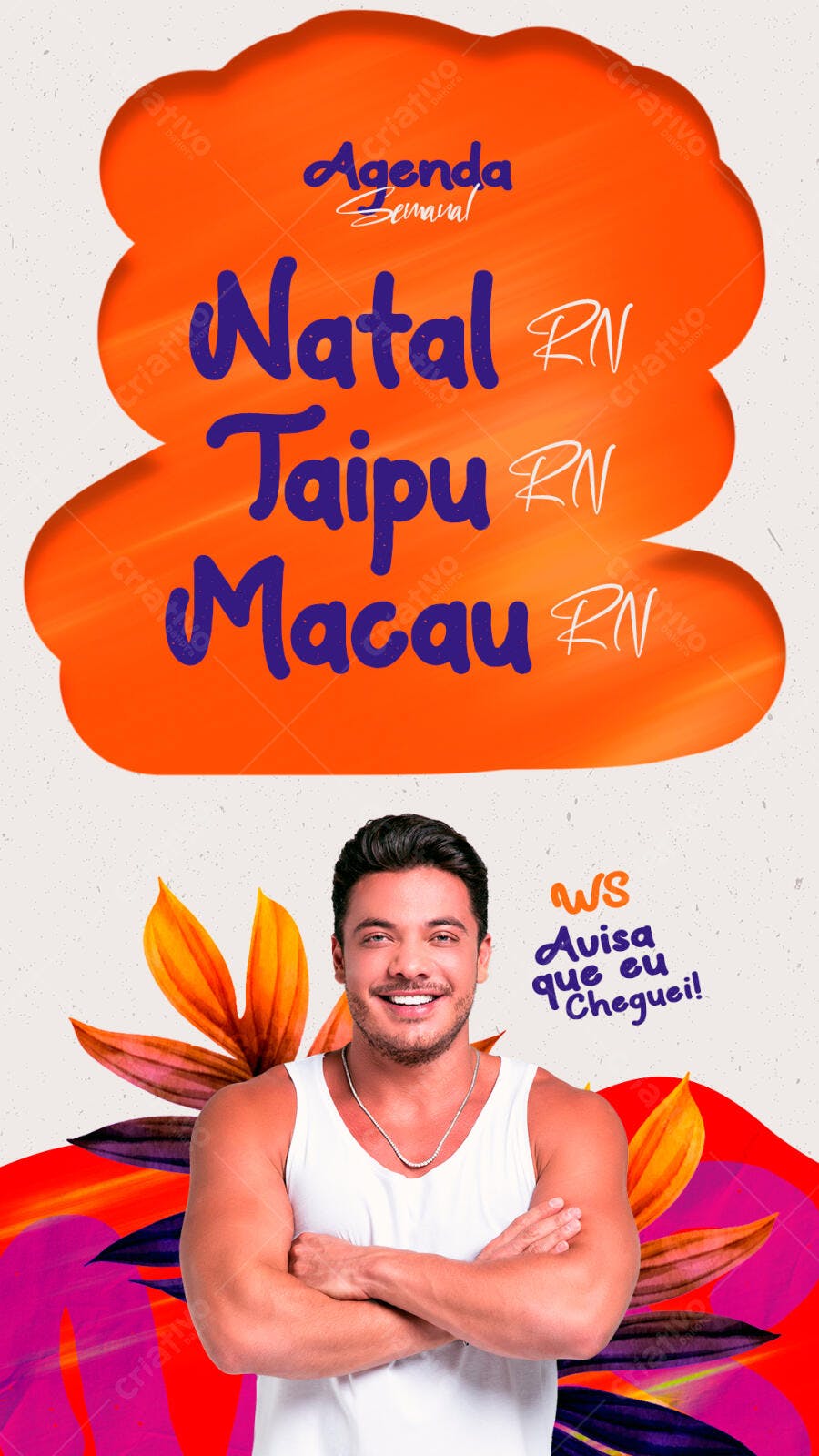 Story Agenda Semanal Eventos Natal Taipu Macaú PSD Editável
