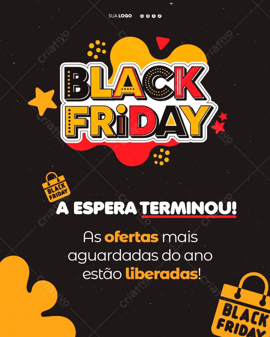 Post Black Friday Novembro Ofertas PSD Editável
