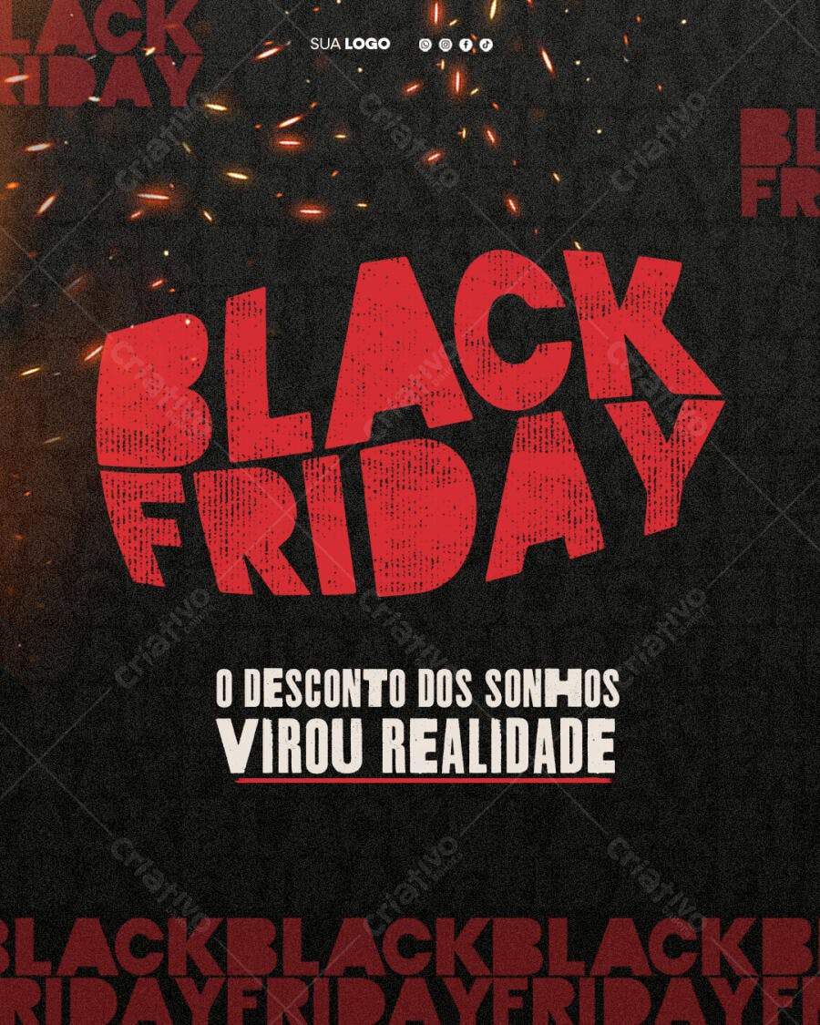 Flyer Black Friday Novembro Ofertas PSD Editável