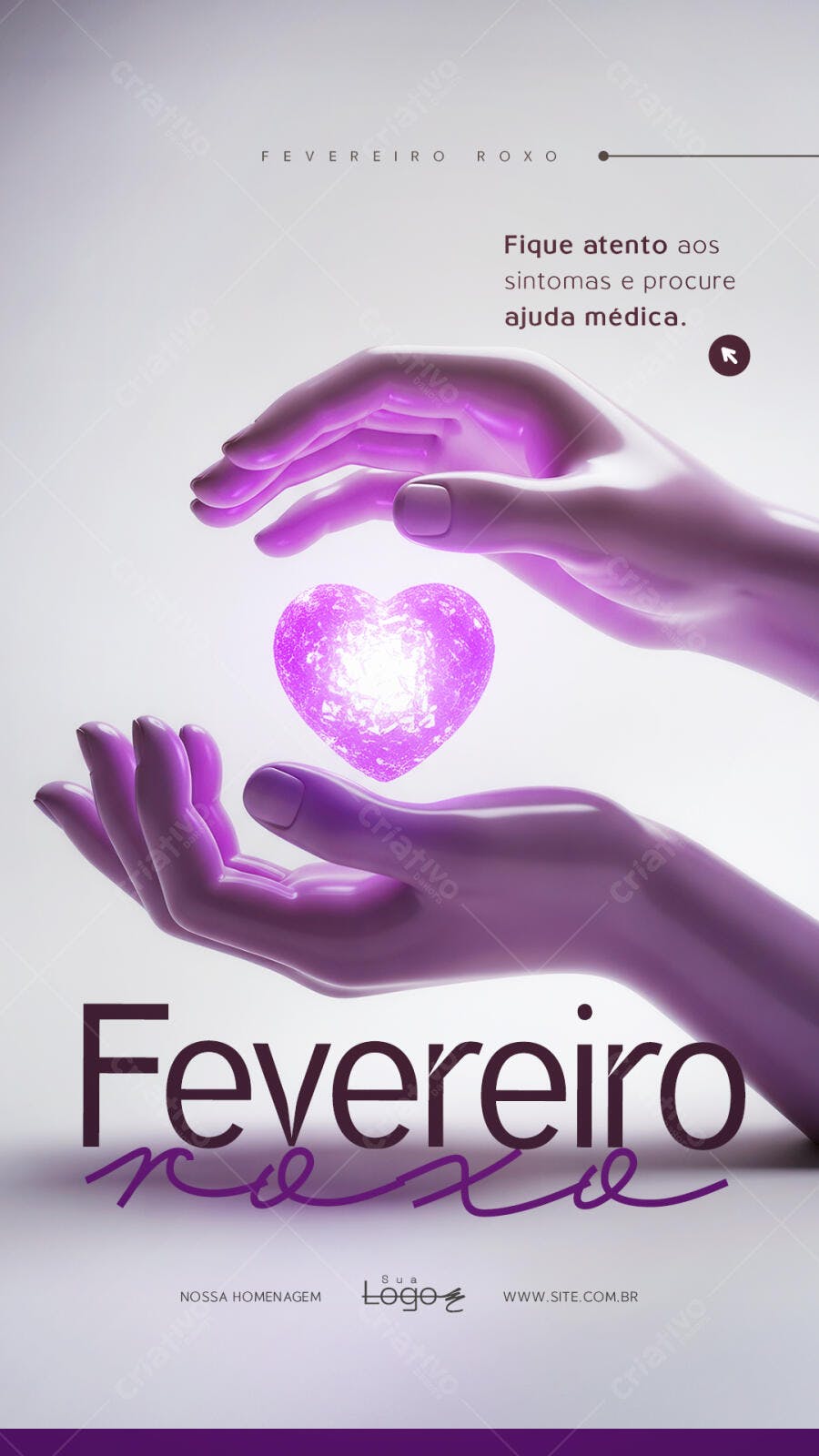 Story Fevereiro Roxo Doença Alzheimer PSD Editável