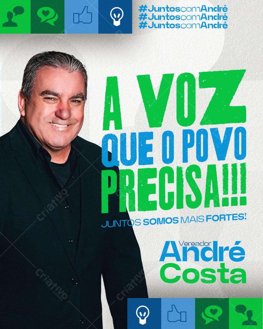 Flyer Campanha Política Vereador PSD Editável