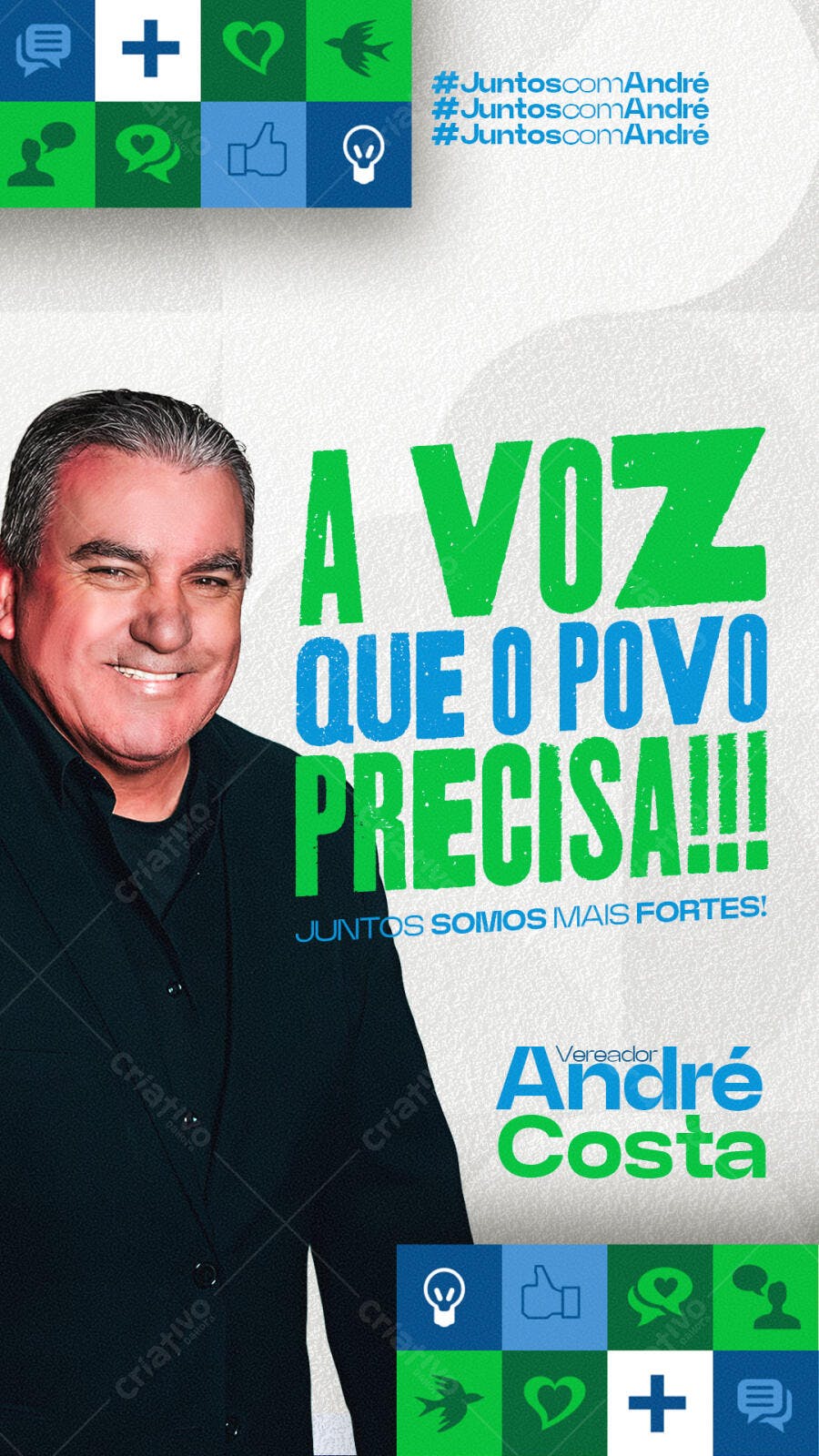 Post Instagram Campanha Política Vereador PSD Editável