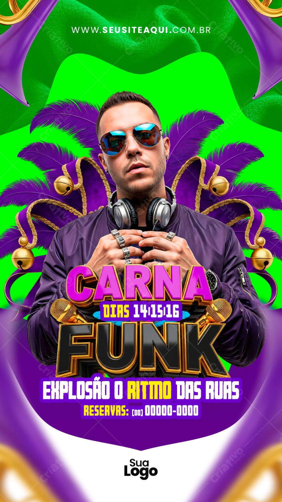 Story Carnaval Funk Fevereiro PSD Editável