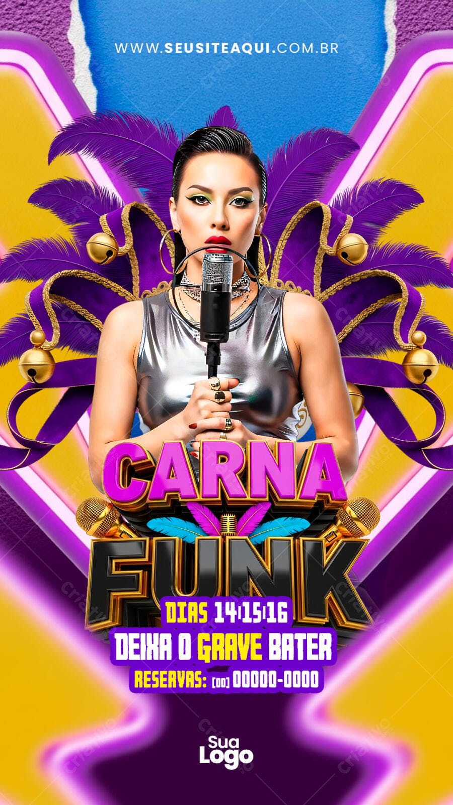 Story Instagram Carnaval Funk Festa PSD Editável
