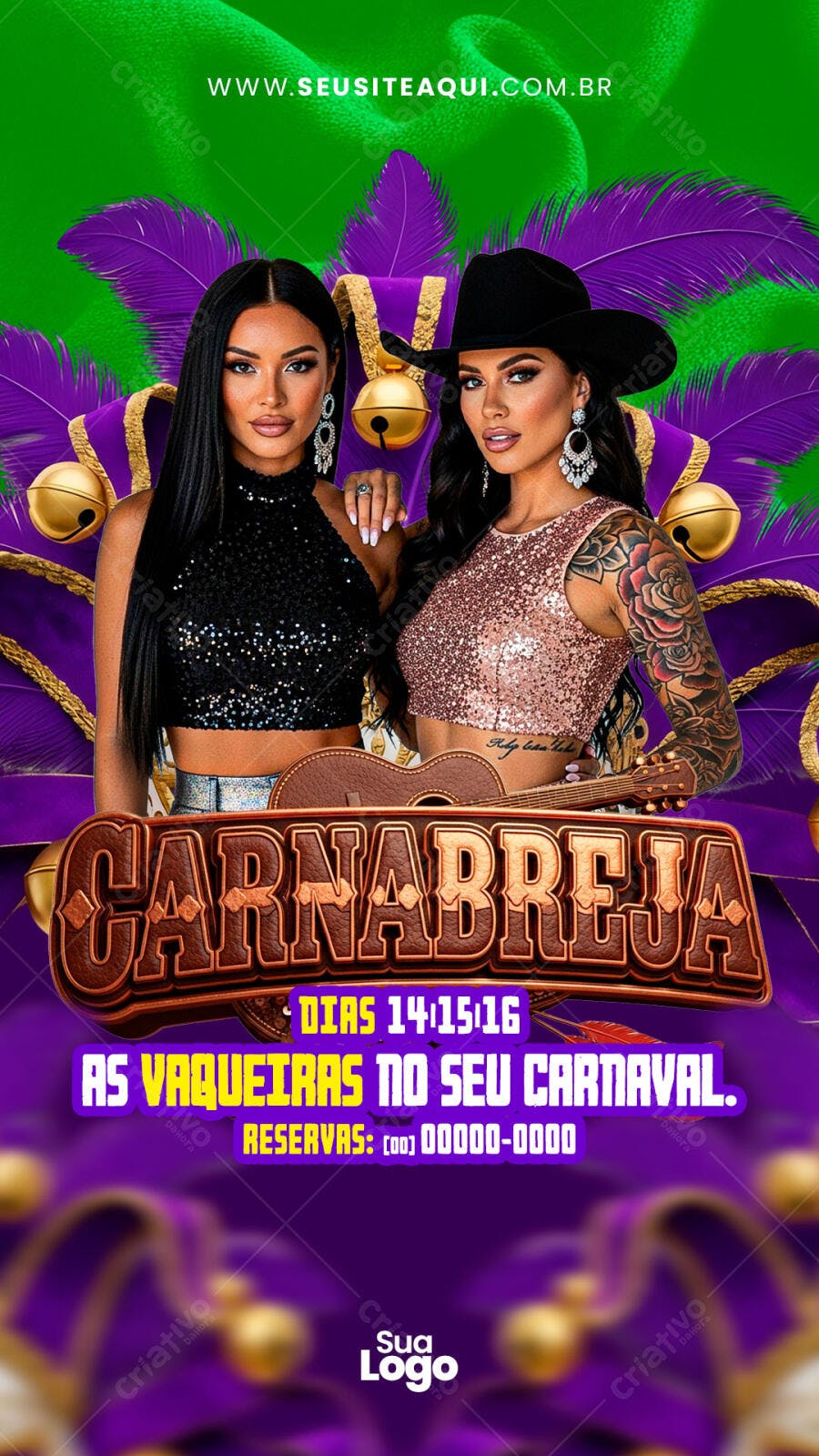 Story Instagram Carnabreja Carnaval Sertanejo PSD Editável