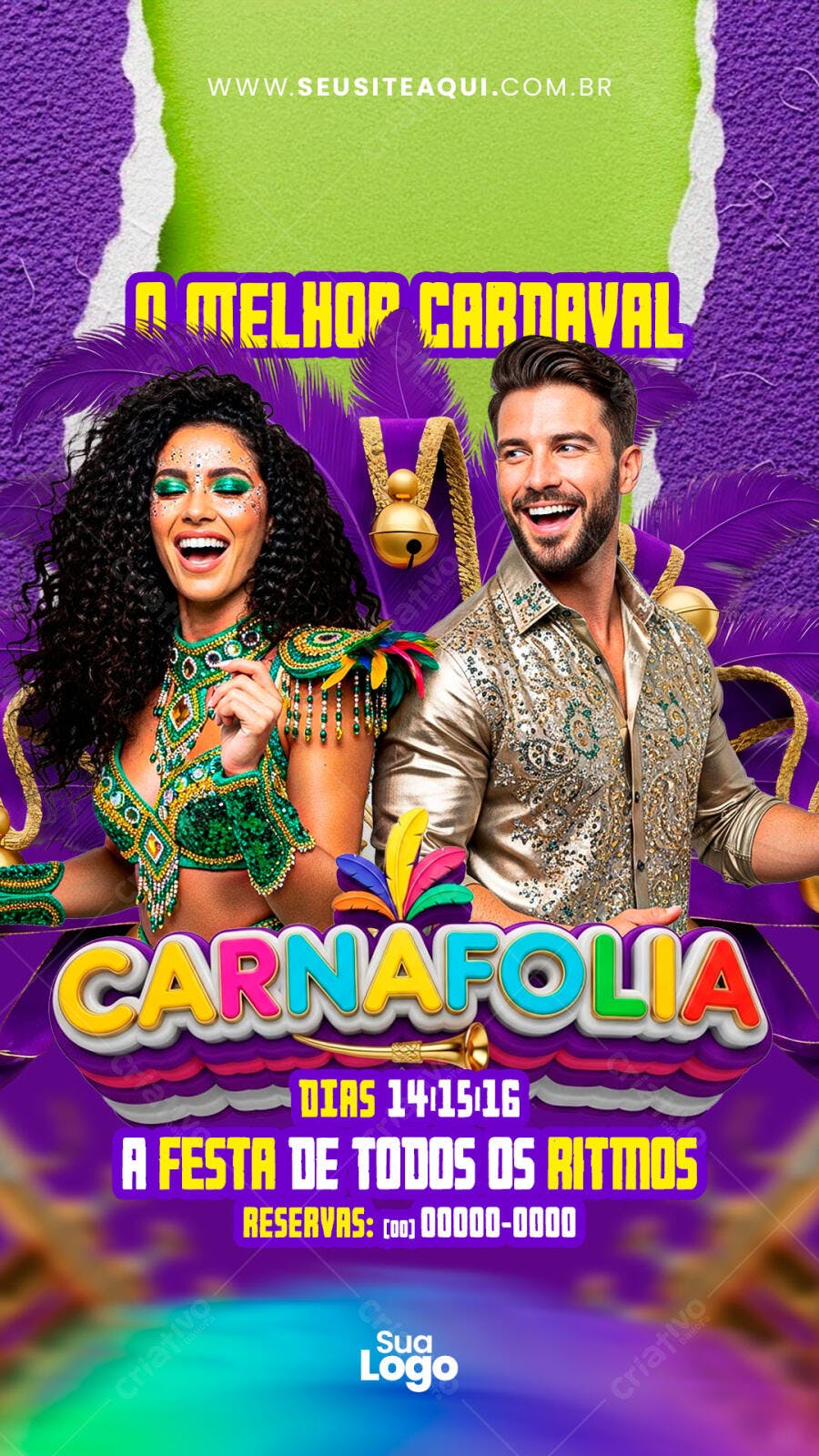 Story Instagram Carnaval Fevereiro Carnafolia PSD Editável