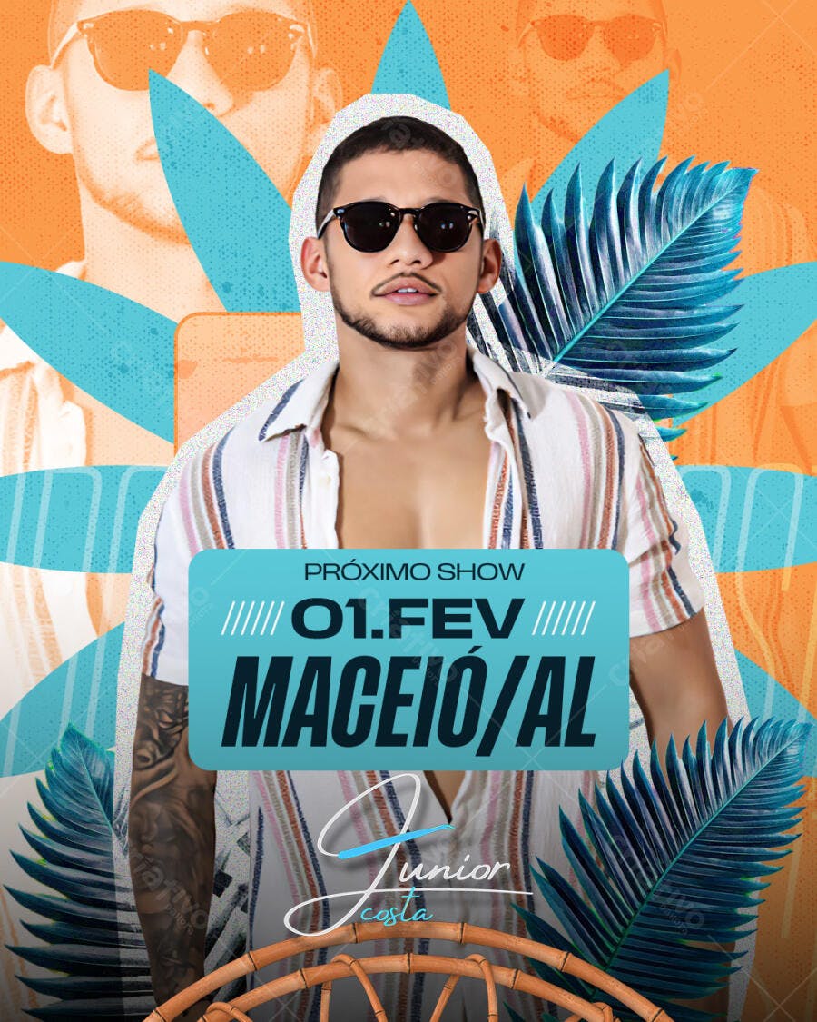 Flyer Show Verão Maceió Fevereiro PSD Editável