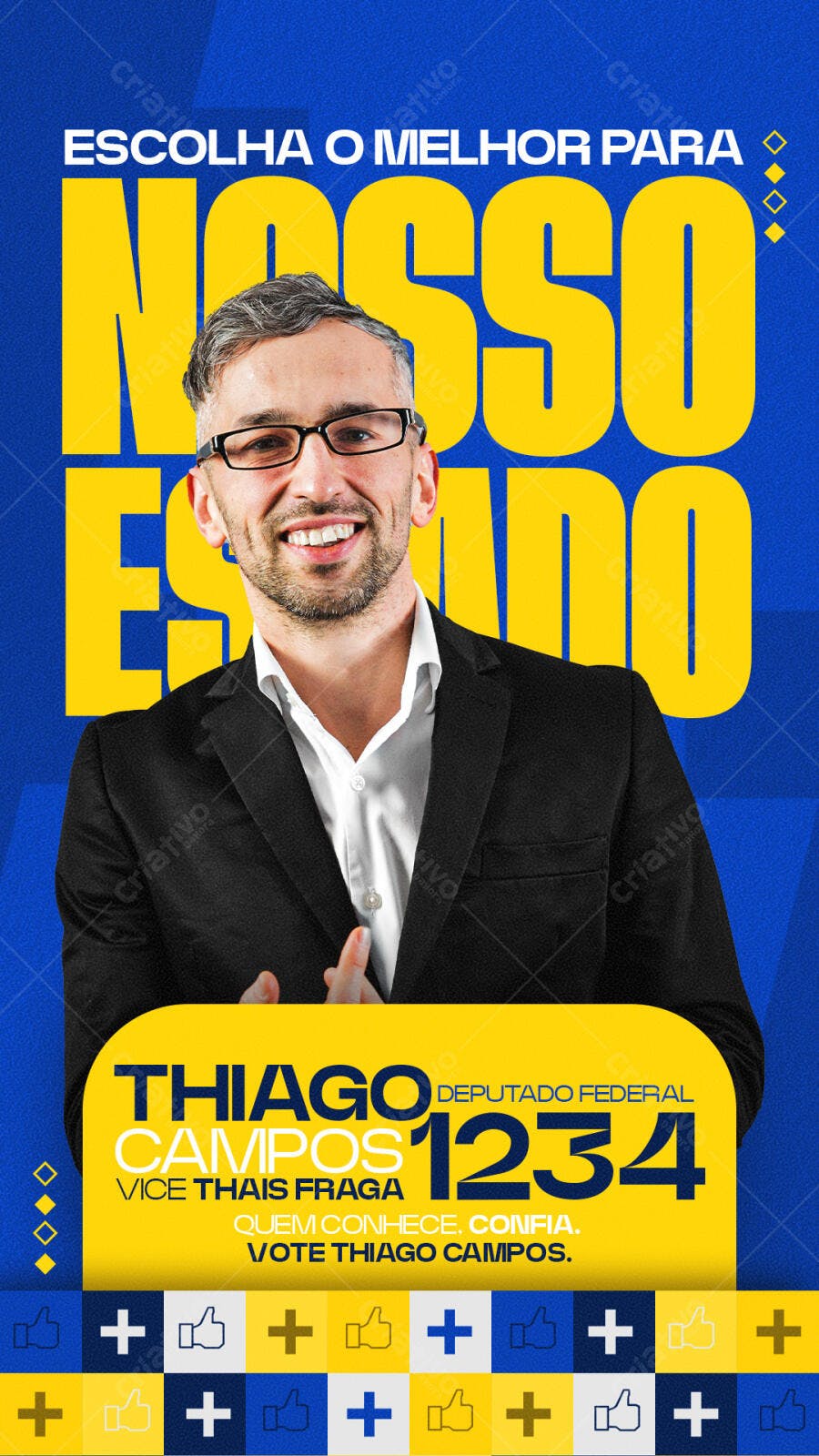 Post Instagram Campanha Política Eleições PSD Editável