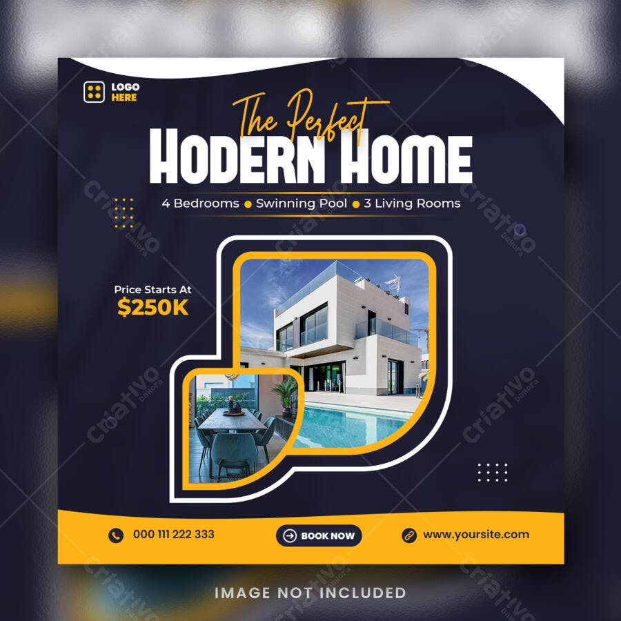 Post Imobiliária Modern Home PSD Editável